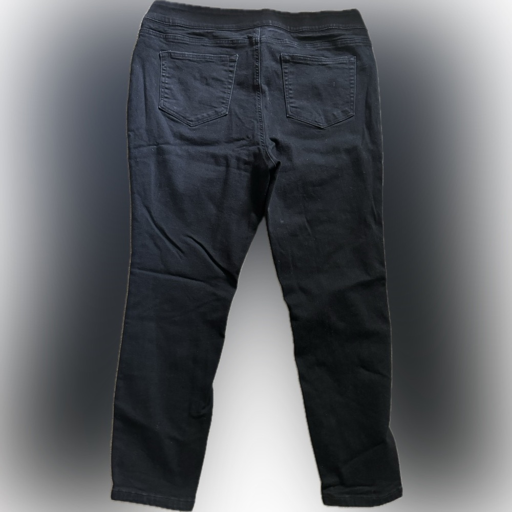 Denim & Co Black Cozy Touch pull on regular Jeggings - Picture 5 of 8